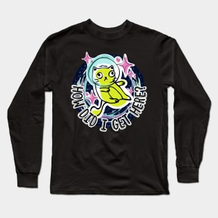 Space Cat Lost in the Cosmos Long Sleeve T-Shirt